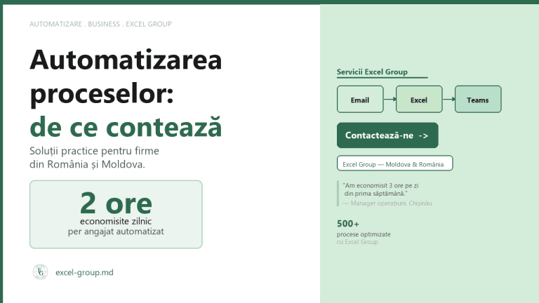 Automatizarea proceselor Excel - de ce contează și cum implementezi în firma